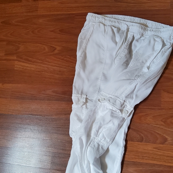 C & S by Cloth & Stone White Tencel Cargo Jogger Pants Size M NWOT - Picture 4 of 10